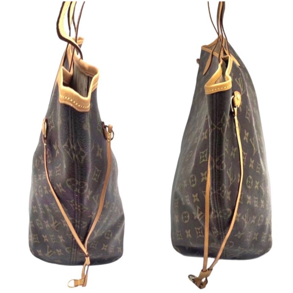 LOUIS VUITTON Monogram Neverfull GM Beige Interior w/ LV DUST BAG ORGANIZER COA - Picture 7 of 17